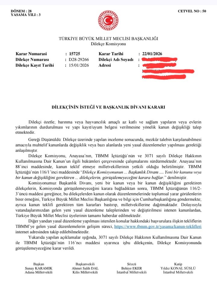 İMAR YASASINA TAKILANLAR DERNEĞİ TÜRKİYE tweet media