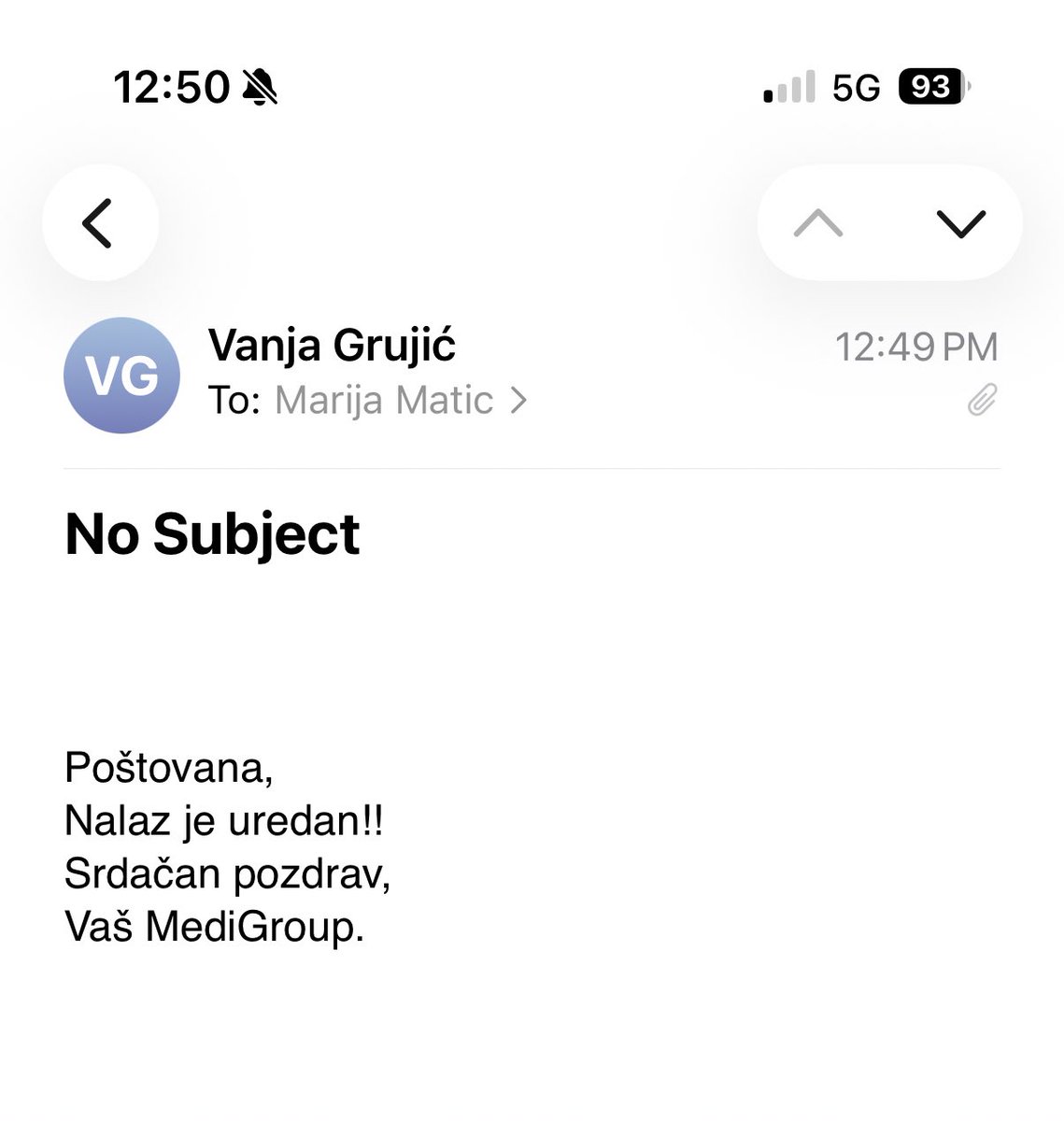 Dabogda vam svima svaki pregled imao ovakav rezultat ❤️