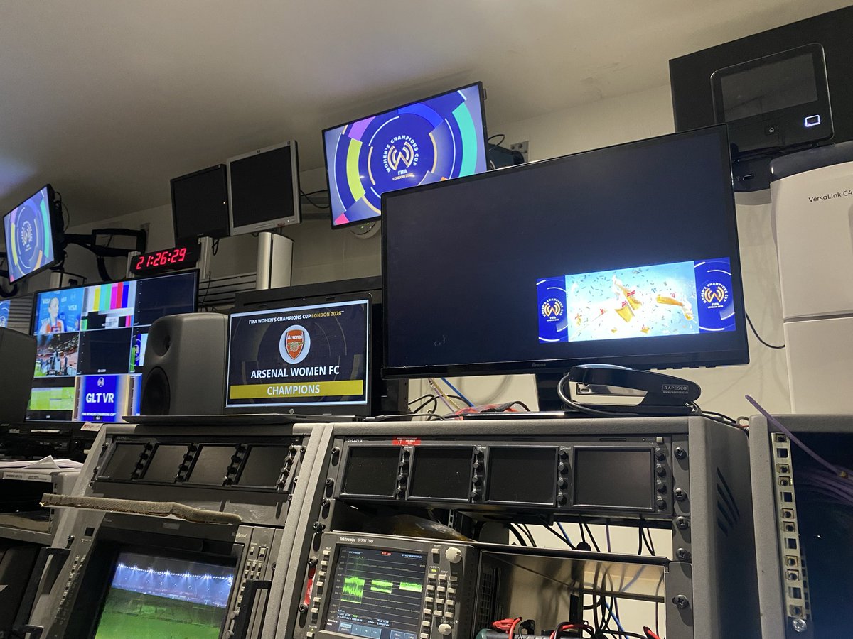 willknight1306's tweet photo. It was great to get to work on the first ever FIFA Women’s Champions Cup last week, providing big screen graphics at Brentford and Arsenal ⚽️🏟️ https://t.co/Kq7nS6awqw