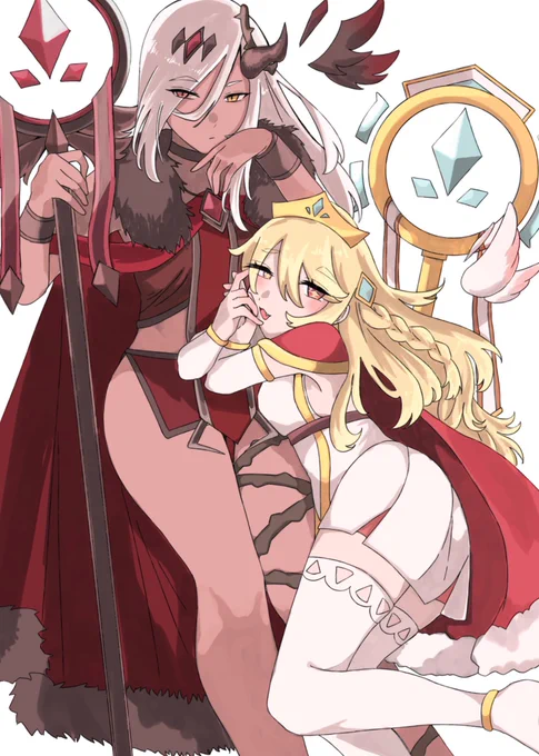ベリータとエルフィン擬人化 この姉妹好き...尊い... #トリッカル