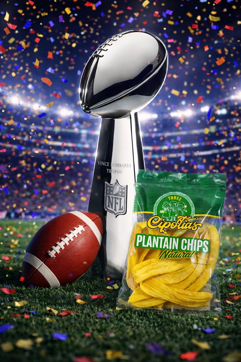 ThreeCipotias's tweet photo. Three Cipotias te prepara para el Súper Bowl 2026? Con sus deliciosos plantain chips #threecipotiassuperbowl https://t.co/YeTfqOLRYy
