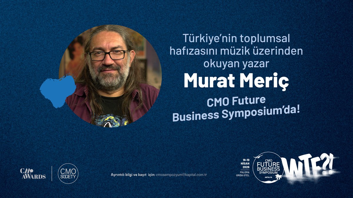 Müzik yazarı, eleştirmen, radyocu Murat Meriç CMO Future Business Symposium'da! 🎙

Murat Meriç ve daha birçok ismin konuşmacı olarak katılacağı CMO Future Business Symposium 16-19 Nisan'da Antalya'da!

Daha fazla bilgi için 🔗 cmosociety.net

#CMOFutureBusinessSymposium