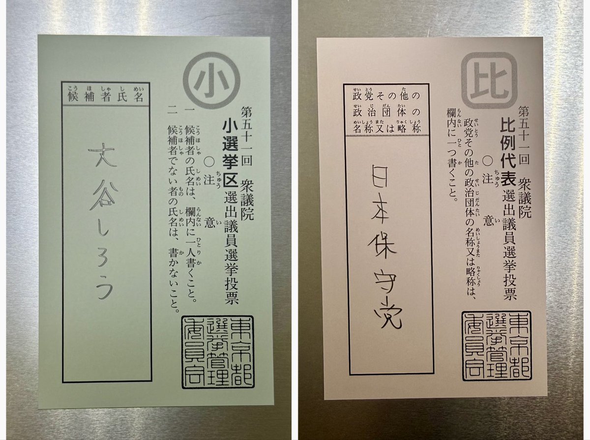 YM86910053's tweet photo. 期日前投票してきました。
風よふけ！日本保守党！
日本を豊かに強く https://t.co/JiJ5SEMCrf