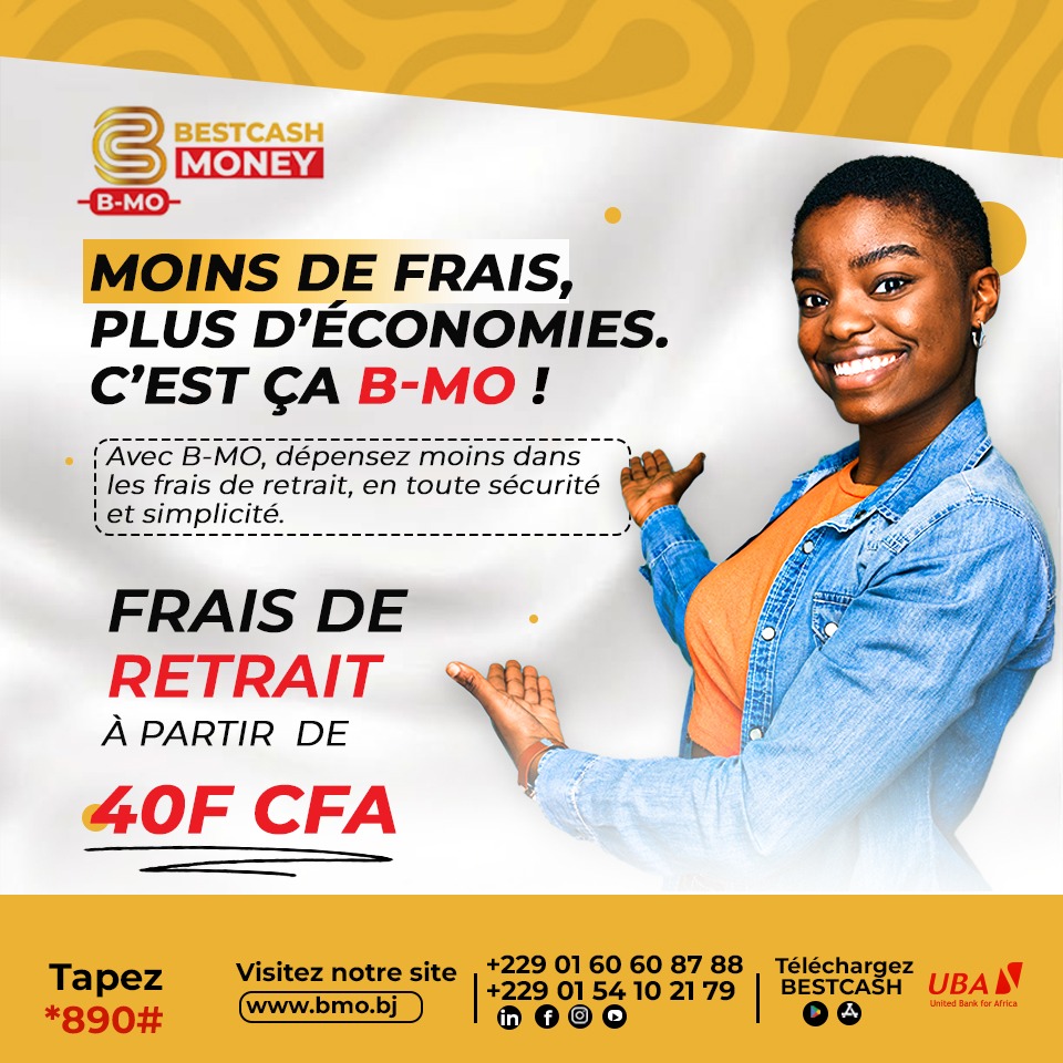 Bestcashoff's tweet photo. Pourquoi payer plus  pour accéder à VOTRE argent ? 🤔
Chez B-MO, on protège votre portefeuille :
✅ Retraits dès 40F CFA !
✅ Moins de frais, plus d’économies.
Ne laissez plus les frais grignoter vos projets. Passez à la vitesse B-MO ! 🚀
#BMO #Economies #Fintech https://t.co/XpmqkXFiT4