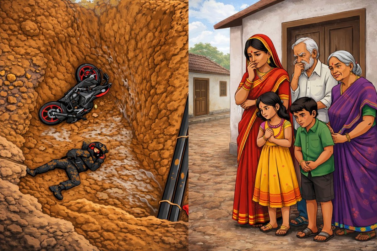 > He was returning home from work
> Fell into an uncovered pothole and died
> He was a man with responsibilities
> Wife, kids &amp; elderly parents kept waiting at home
> His body was discovered in the morning

Do common men's lives have no value in this country? Who is responsible?