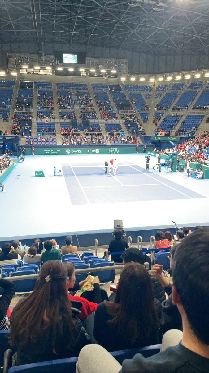 taskfuk1's tweet image. 久しぶりにプロの公式戦を見に来た！
#DavisCup