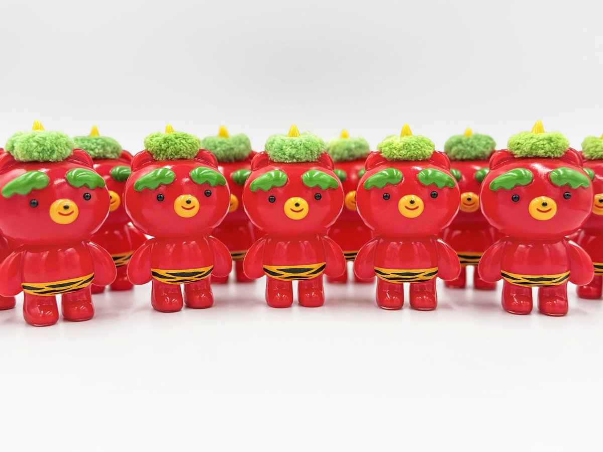 赤鬼ソビくんたち👹✨ ワンフェス行こうぜーー！ #まゆげくまソビくん