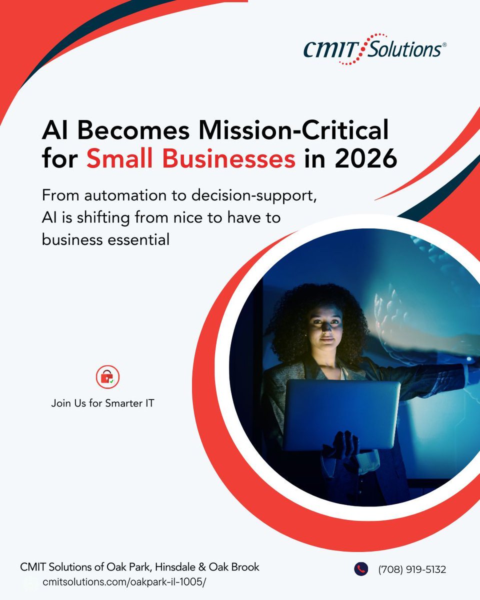 The pace of change is accelerating and AI is no longer reserved for large enterprises. Small businesses are now using AI‑powered chatbots, workflow automations, and predictive analytics to stay competitive. If you’re not aligning your IT with this trend, you risk falling behind.