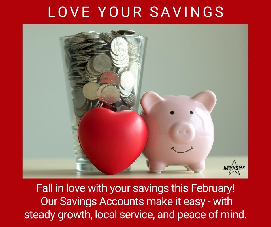 Fall in love with your savings this February! ❤️
Whether you’re saving for something big or just building a cushion, our Savings Accounts make it easy—with steady growth, local service, and peace of mind.

Start showing your future a little love today. Stop in or give us a...