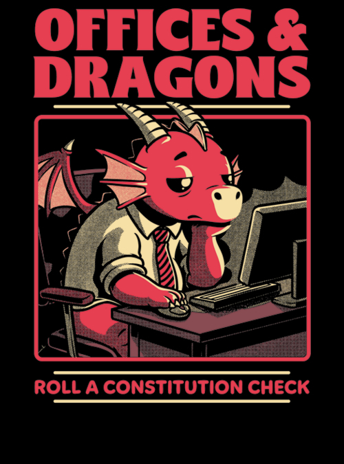 "Dragon Office RPG" is today's featured tee on qwertee.com/product/dragon… RePost for a chance at a FREE TEE!