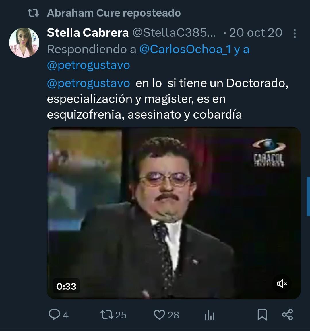 GabrielGEscobar's tweet photo. 🚨 Amigos y amigas progresistas, ayúdenme a visibilizar esta situación. 

Han nombrado como agente interventor en la empresa de servicios públicos de Santa Marta @essmar_esp a un odiador del presidente @petrogustavo y el proyecto progresista, el señor Abraham Cure. 

¡Solo observen los captures! No baja de esquizofrénico, asesino y cobarde al presidente y es confeso admirador del ex presidente @IvanDuque.

¿Por qué el superintendente de Servicios Públicos @Superservicios toma este tipo de decisiones? ¿Lo engañan? ¿Tiene conocimiento y este siniestro personaje es su amigo? ¿Qué es lo que ocurre? ¿Por qué lo hace? ¿Por qué le hacen este daño al progresismo en el Magdalena? 

No dudamos que el señor presidente @petrogustavo no está al tanto de esta situación y es importante que la conozca y tome decisiones de inmediato. 

Esta persona llega es a fortalecer a la oposición, y sabotear al gobierno nacional que hará una inversión multimillonaria en la ciudad a través de esta empresa, en el marco del plan maestro de acueducto y alcantarillado, es decir, será el principal responsable de solucionar la problemática del agua en Santa Marta, algo que hemos estado esperando por muchos años y que el Pte @petrogustavo ha sido el único que nos ha cumplido. No merecen estar ahí!