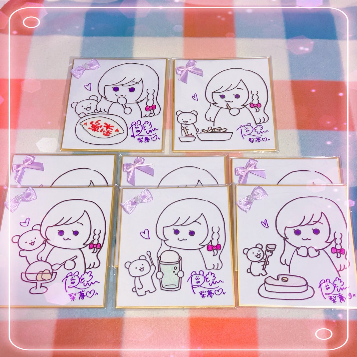 みなもと太郎　直筆イラスト入りサイン色紙