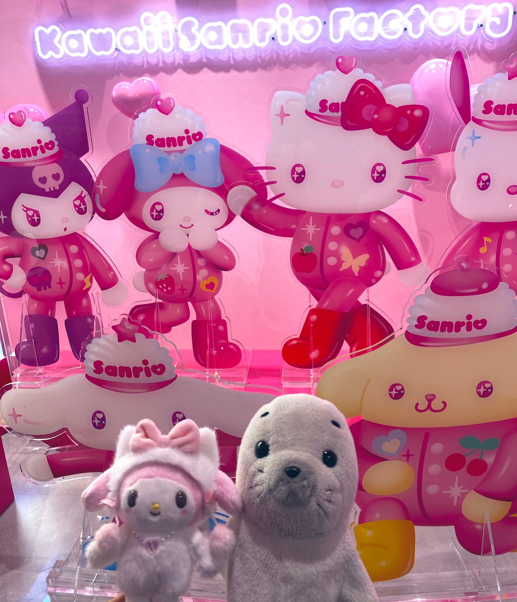 原宿のサンリオに行った時🎀 kawaiiがいっぱいの空間でした🌈 ネコ