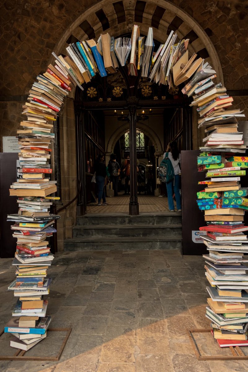 Imagine promoting reading culture while destroying books like this, all in the name of so-called entrance decoration🚩