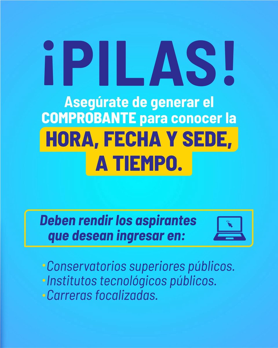 csnm_oficial's tweet photo. ¿Listo para rendir tu evaluación de ingreso al 𝐂𝐨𝐧𝐬𝐞𝐫𝐯𝐚𝐭𝐨𝐫𝐢𝐨 𝐒𝐮𝐩𝐞𝐫𝐢𝐨𝐫 𝐍𝐚𝐜𝐢𝐨𝐧𝐚𝐥 𝐝𝐞 𝐌ú𝐬𝐢𝐜𝐚?

Asegúrate de generar el COMPROBANTE DE SEDE para verificar la hora, fecha y lugar 

👉 La plataforma estará disponible 24/7 para realizar este proceso ⌛️ https://t.co/CL9o2m1zBF