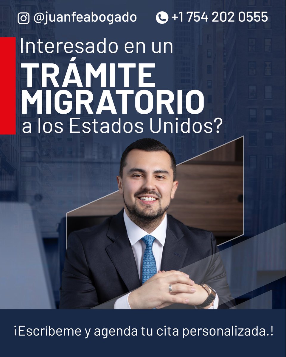!HOY Y MAÑANA 6-7 de febrero asesorías gratis! 
Escríbeme y gestiona tu cita AHORA!!!
Instagram @juanfeabogado
WhatsApp EEUU 7542020555
Colombia 3112463208