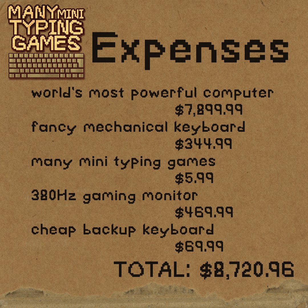 Many Mini Typing Games - OUT NOW!!!!!! tweet media