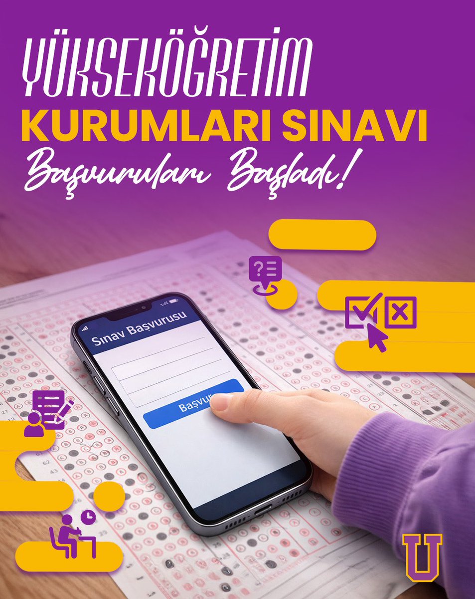 UgurOkullari's tweet photo. 📢 Yükseköğretim Kurumları Sınavı (YKS) Başvuru Heyecanı Başladı! 

YKS’ye katılacak adaylar başvurularını 06 Şubat 02 Mart 2026 tarihleri arasında ÖSYM başvuru merkezleri aracılığıyla, bireysel olarak e devlet veya ÖSYM şifreleri ile ÖSYM’nin internet adresinden ya da ÖSYM Aday İşlemleri Mobil Uygulaması üzerinden tamamlayarak üniversite hayallerine bir adım daha yaklaşacak. 

💻 Başvuru hakkında detaylı bilgi almak için https://t.co/WFjf3EJWlb adresini ziyaret edebilirsiniz. 

📌Detaylı bilgi almak ve başvuru sürecindeki önemli tarihleri öğrenmek için içeriğimize göz atın 👉🏻

#YKS2026