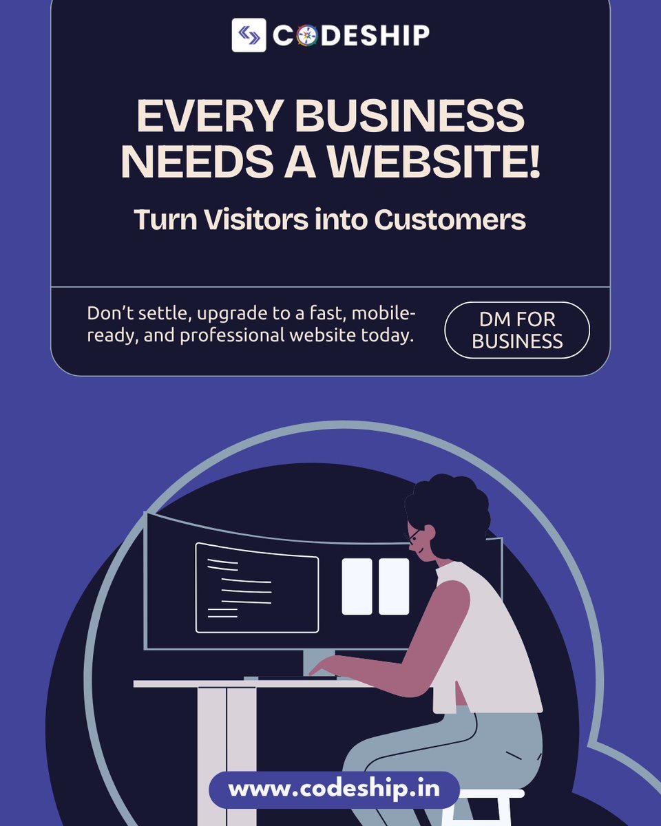 ship_code20427's tweet photo. Every business needs a website that works. 🚀
Turn visitors into customers with a fast, professional site.
#WebDesign #WebsiteDevelopment #BusinessGrowth #DigitalPresence #StartupIndia #SmallBusiness #Codeship #OnlineBusiness https://t.co/Pj2WkGmrr4