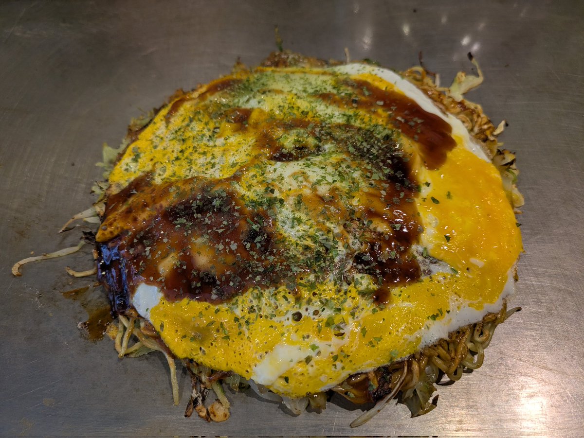 candoki's tweet image. 広島かねゆきさんのお好み焼き
2月末で閉店だって。
メッチャ悲しい。。。
でも、最後に食べれて良かった！