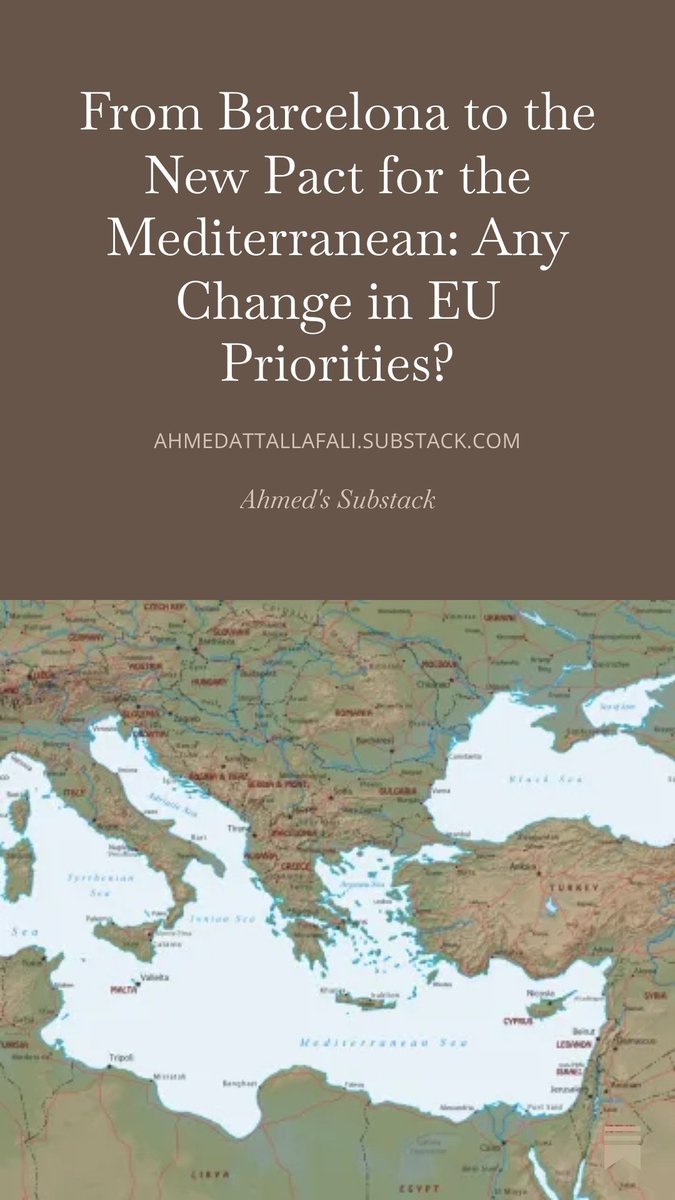 aattallah86's tweet photo. In this piece, I examine the trajectory of Euro-Mediterranean relations from the Barcelona Declaration to the new Pact for the Mediterranean issued in November 2025, highlighting changes in the EU’s internal and external priorities shaping this shift.

https://t.co/rHhRZRyM0n https://t.co/gGiVosjHHL