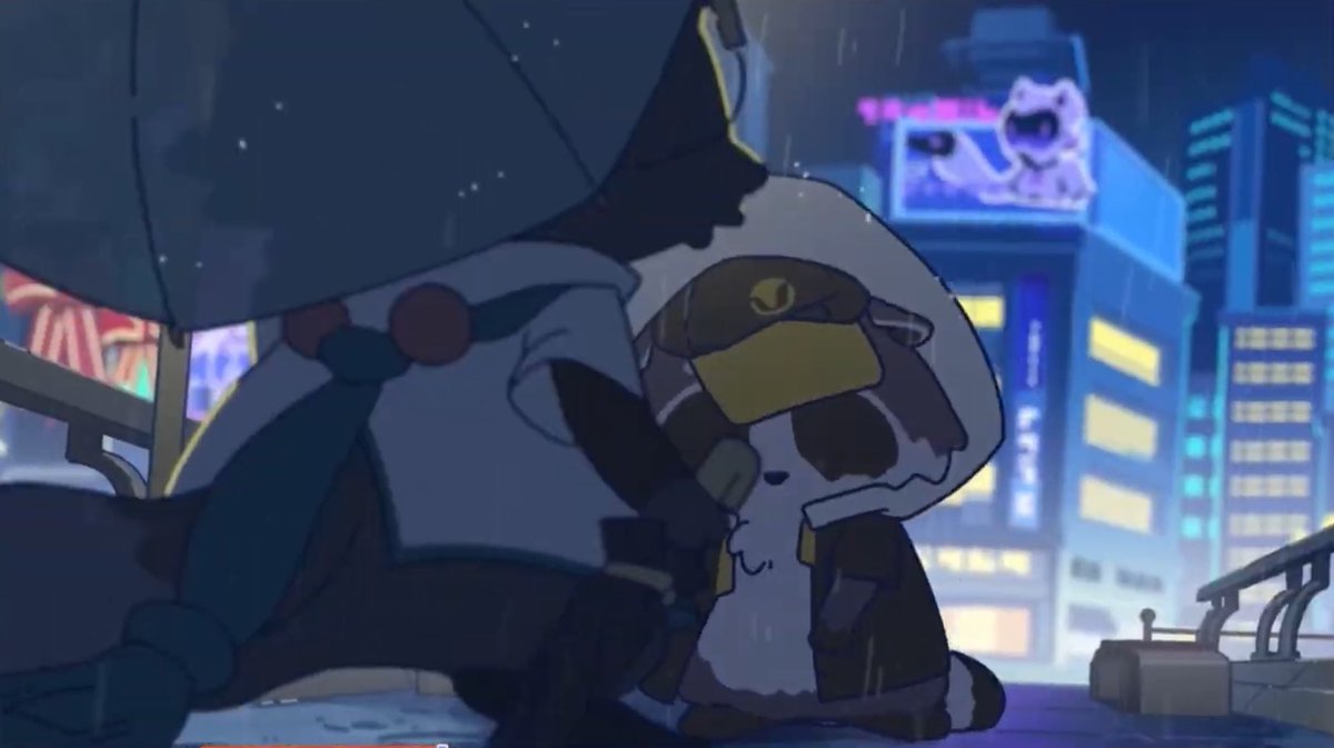 Fennec_artsss's tweet photo. A husband-and-wife argument in the rain — Dan Heng, you made your wife Caelus cry, and now you’re clapping to comfort him 😭 https://t.co/v4BjA5Ioun