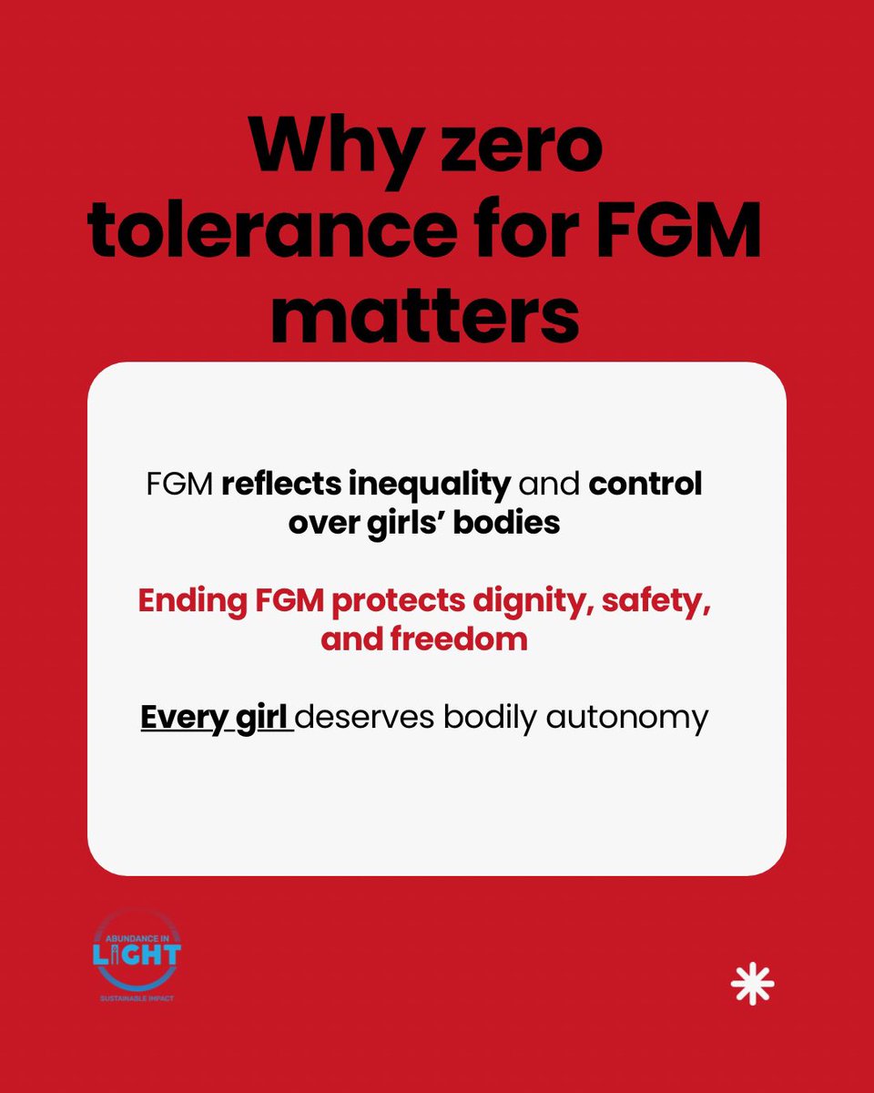 abundance_light's tweet photo. This International zero tolerance for Female genital mutilation day, we encourage you to take steps to #EndFGM and support victims https://t.co/l3ZW5MILNP