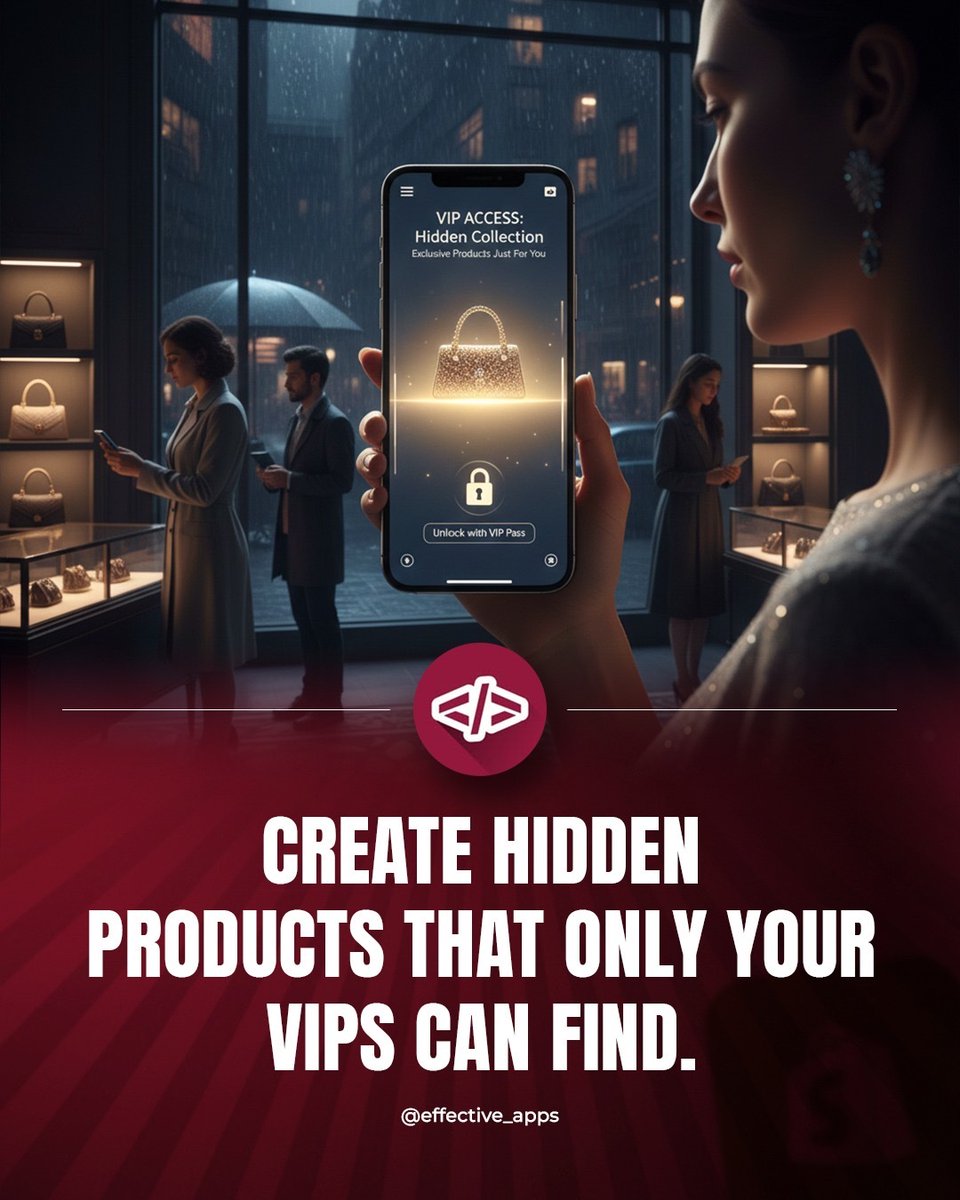 EffectiveAppsHQ's tweet image. 🚀 Unlock hidden collections for your VIPs only.
Create exclusive, secret products that only your most loyal customers can discover.
Give them a shopping experience they’ll love—and keep them coming back.

#ShopifyApps #CustomerLoyalty #VIPAccess #ExclusiveDeals #ShopifyStore