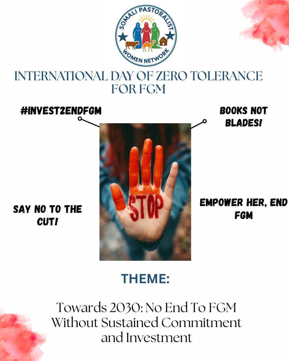 OPPD_ea's tweet photo. International Day of Zero Tolerance for FGM, we  reaffirm that FGM is a violation of women’s and girls’ rights, rooted in gender inequalities, including in pastoralist communities in Somalia.#INVEST2ENDFGM #ENDFGM https://t.co/9F0VpTmLL1