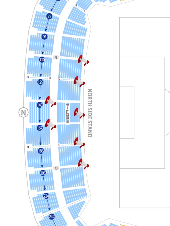 【コールリード位置について】

百年構想リーグでは、画像の位置でコールリードを行います。

フクアリの雰囲気作りのため、ご理解ご協力のほど、よろしくお願いします。
#jefunited