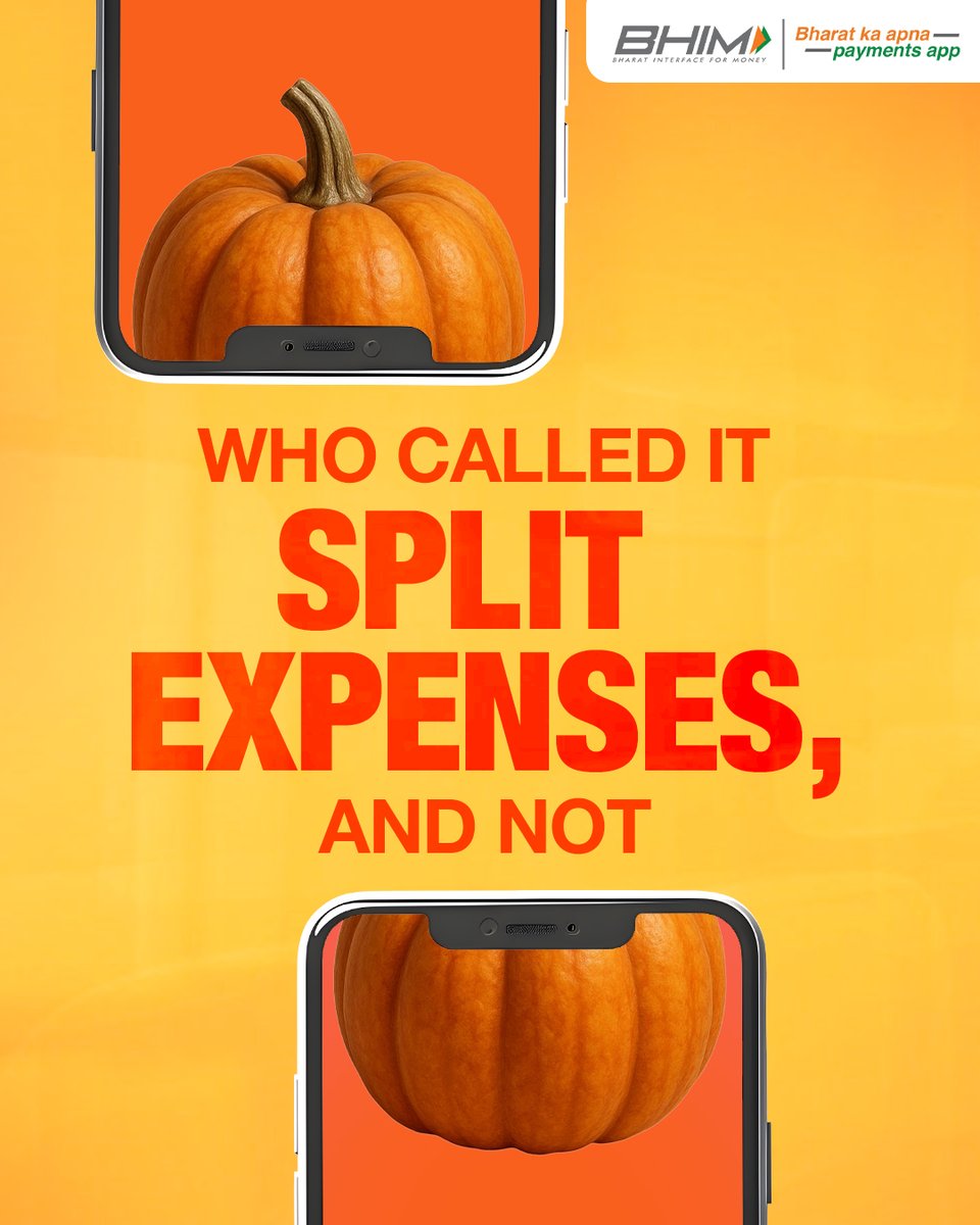 NPCI_BHIM's tweet photo. You have thought about it too, haven’t you? 😂
#BHIMPaymentsApp #BharatKaApnaPaymentsApp #SplitExpense #SeamlessPayments. https://t.co/y0YGeCmVVF