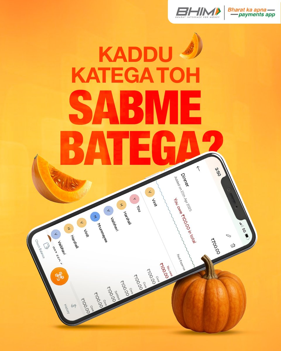 NPCI_BHIM's tweet photo. You have thought about it too, haven’t you? 😂
#BHIMPaymentsApp #BharatKaApnaPaymentsApp #SplitExpense #SeamlessPayments. https://t.co/y0YGeCmVVF