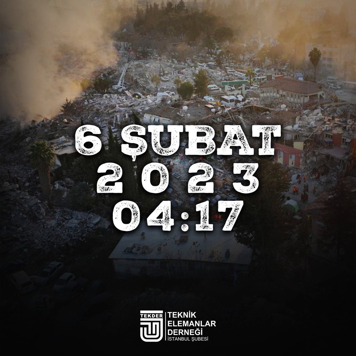 6 Şubat deprem felaketinde hayatını kaybeden vatandaşlarımızı rahmet ve özlemle anıyor; yakınlarına ve tüm ülkemize sabır ve başsağlığı diliyoruz.

Unutmadık, unutmayacağız.