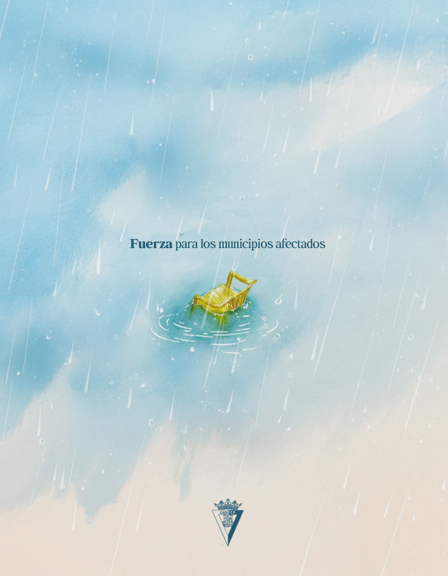 Cadiz_CF's tweet photo. 💛 Hoy el fútbol pasa a un segundo plano.

🫂 Mucha fuerza a todos los municipios afectados por las fuertes lluvias, especialmente a la Sierra de Cádiz. https://t.co/txESx3hjKo