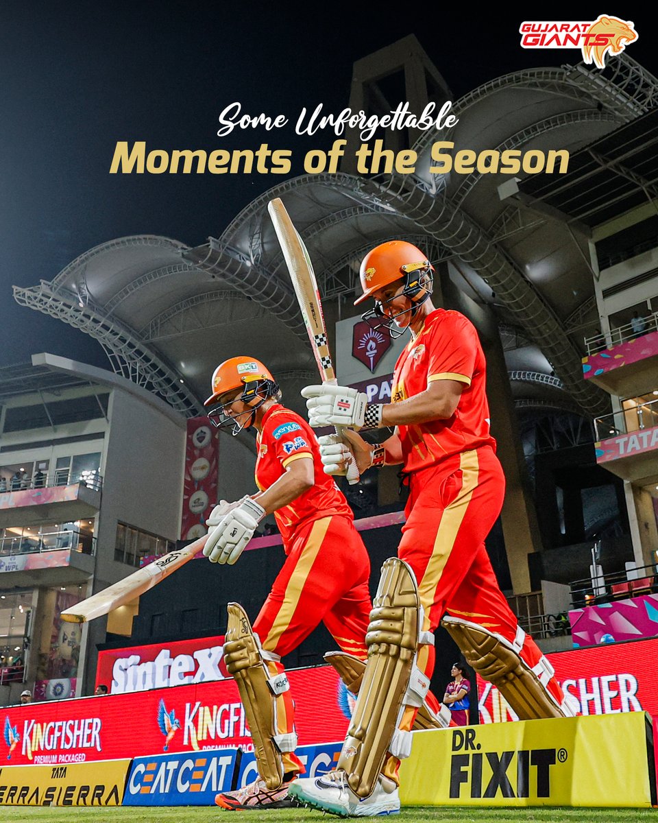 Giant_Cricket's tweet photo. Giant moments. Lasting memories. 😍🧡

Swipe through our season in pictures. 📸

#GujaratGiants #BringItOn #Adani #GameOnGujaratStrong https://t.co/onOZfzQpfC