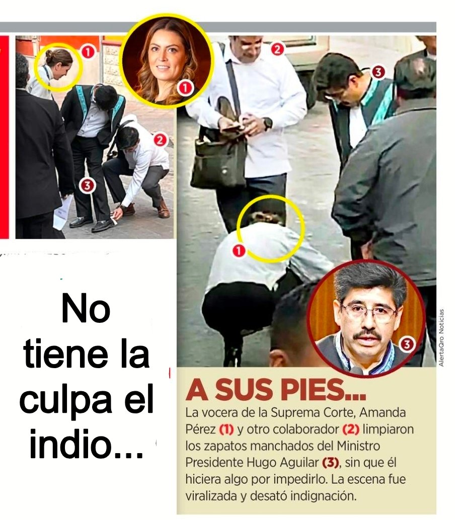 ¡Sopas!

Tanto estudiar en el ITAM para al final terminar limpiando zapatos.

El ministro Huitzilopochtli antes usaba huaraches y hoy los Ferragamo deben lucir impecables.

"La nueva Suprema Corte es diferente"

Dijo Claudia Sheinbaum...

Ajá..