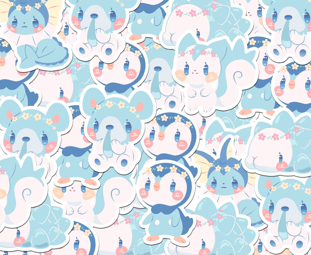 nanahiiart's tweet photo. I made a bunch of pokémon stickers too!! 🐹⚡️ https://t.co/PC8D2eWkrg