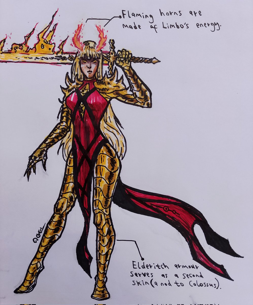 CEnekwa's tweet photo. #Magik redesign by me.
(I like her wearing the armour as a default suit)
#Soulsword #Limbo #Otherplace #soulsgames https://t.co/LGQStJErrD
