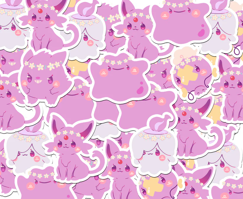 nanahiiart's tweet photo. I made a bunch of pokémon stickers too!! 🐹⚡️ https://t.co/PC8D2eWkrg