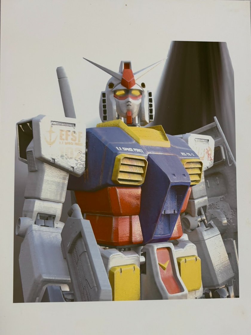 息子に「これお父ちゃんが30年くらい前に大学時代に作ったガンダムよ