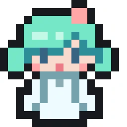 ゆきぬのと白樹メイのドット絵を打ってみたよ〜 ぬのはめちゃくちゃ打ちやすいけど白樹はあたまの情報量多くてたいへんだった