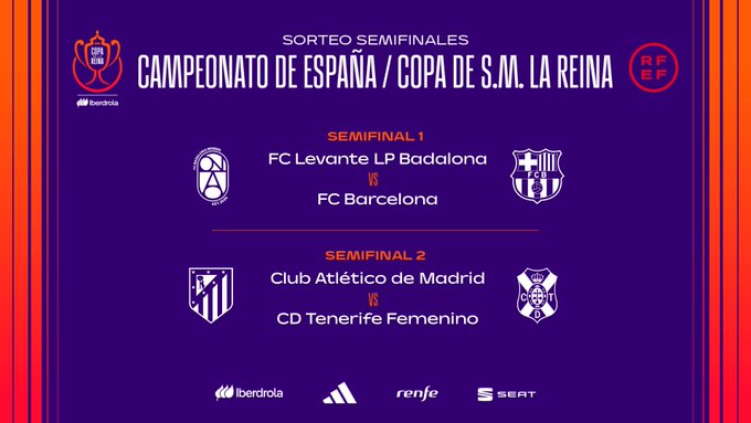 Doncs derbi català a les semifinals de la Copa de la reina. Perdem l'oportunitat d'una final catalana però tindrem dos partits a casa.