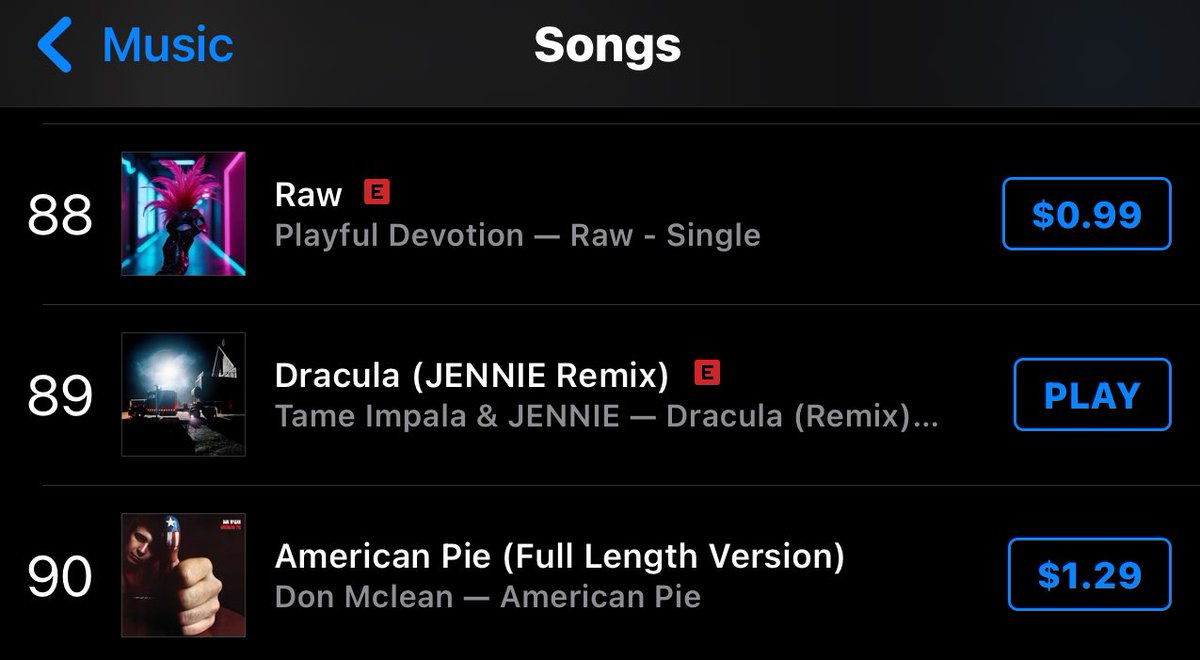 US iTunes Chart 🇺🇸

#DraculaRemix : #89 [New] 

Purchase now: 🚨

⇢ music.apple.com/us/album/dracu…

DRACULA REMIX OUT NOW #JENNIExTAMEIMPALADRACUL