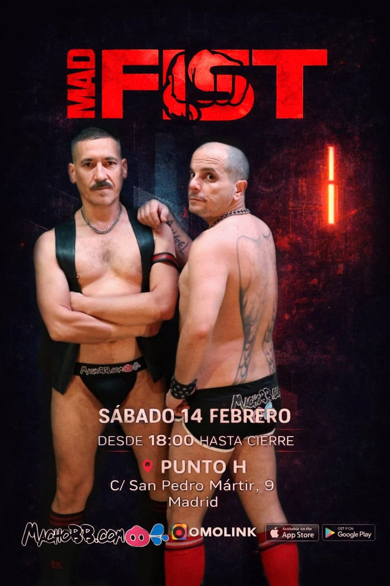 AngelmonJesus's tweet photo. 🔥👊 MADFIST: 14 FEB 👊🔥
​Nueva cita en Punto H. Este San Valentín celebramos el amor a nuestra manera: manos, cuero y sudor. Lo auténtico no se improvisa.
​📍 C/ San Pedro Mártir, 9
🕕 18h
¡Solo en su casa oficial! 😈 https://t.co/EtRKdonKKt