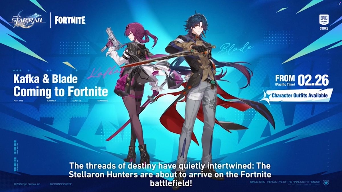 HONKAI STAR RAIL x FORNITE COLLAB!!!

KAFKA AND BLADE ARE COMING TO FORNITE

#HonkaiStarRail