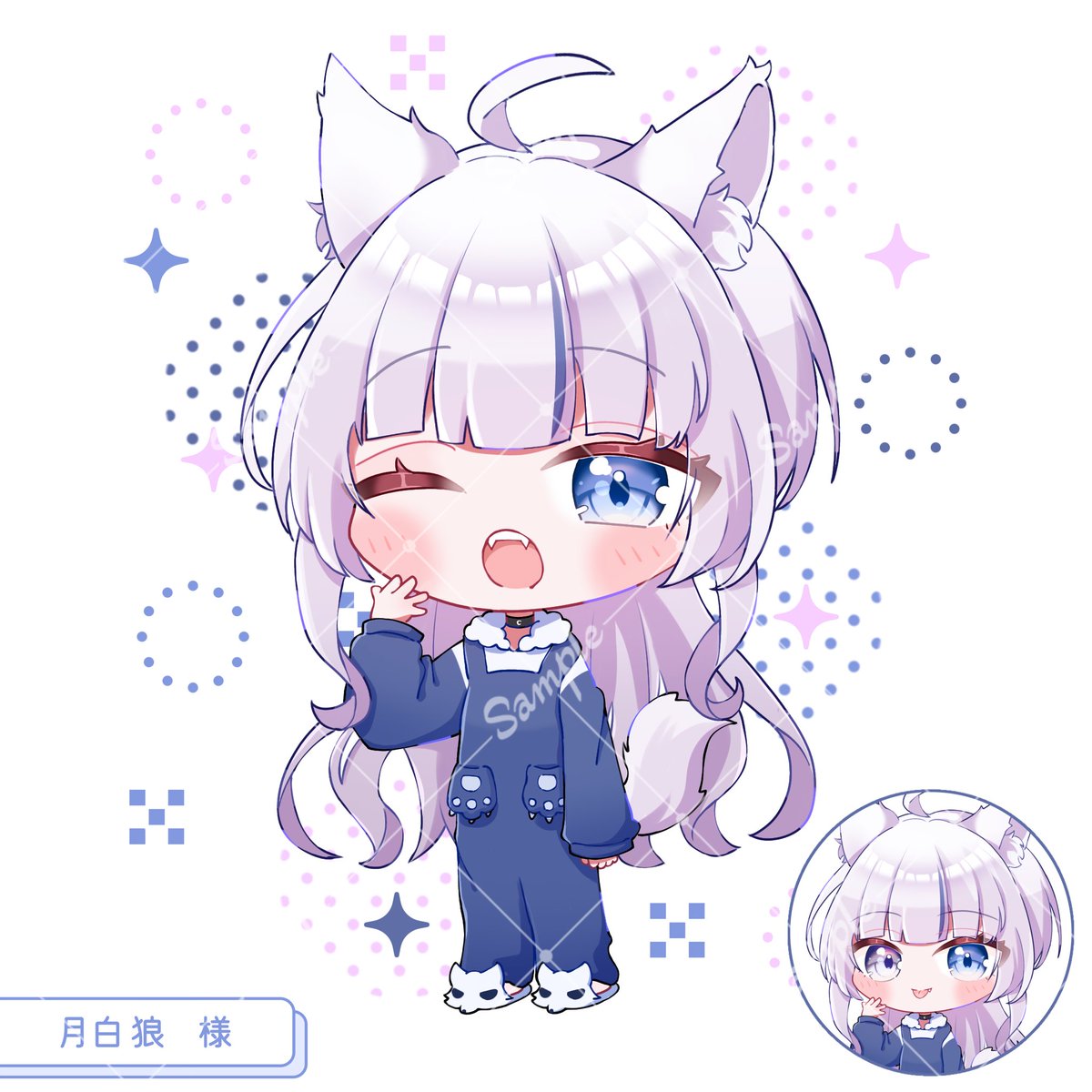 k___y___hmit's tweet photo. 月白狼 #Tsukishira_rou 様のSDイラストを制作させていただきました。
ご依頼ありがとうございました
#Commission https://t.co/ZDLLkE10Lz