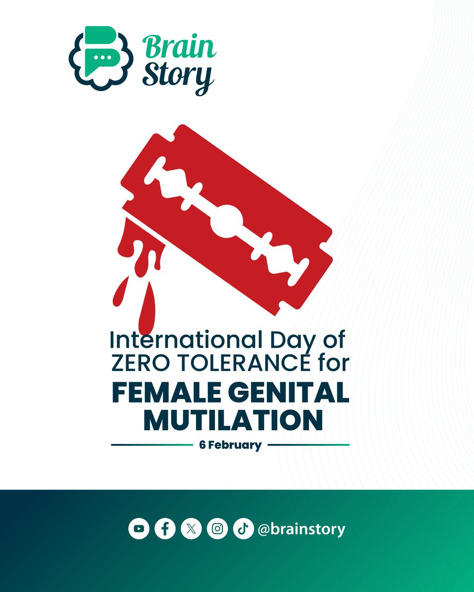 brainstory24's tweet photo. World FGM Day 
Pharaonic circumcision isn’t just physical harm—it’s lasting trauma and scars on childhood.
Protecting girls = protecting their mental health.
Let’s end it, together. 
#EndFGM #MentalHealthMatters #ZeroTolerance #ACEs #Somalia #BrainStory https://t.co/PGdsvxHhvK