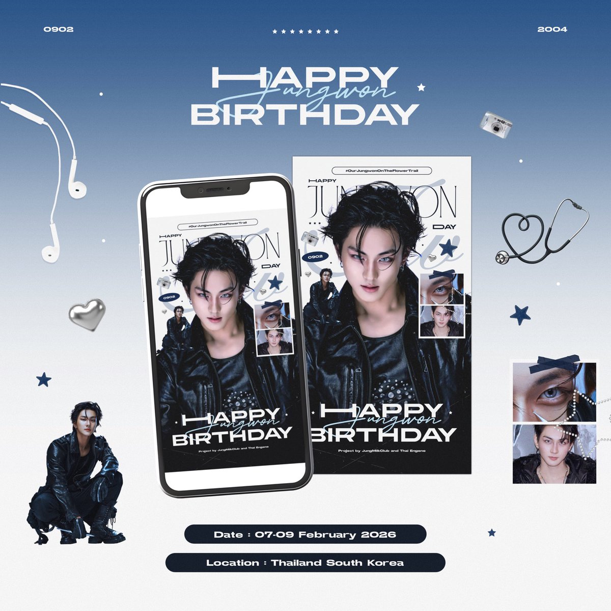 Jungwon’s birthday project 2026 🐈!
#OurJungwonOnTheFlowerTrail 💐🦋

💌 Project 2
#happyjungwonday

♡ IG Story Ads
Location : Thailand / South Korea 
Period : 07-09 Feb 2026

หากเอนจีนเลื่อนสตอรี่ไอจีแล้วเจอผลงานสามารถแคปผลงานมาโพสต์ลงในแฮชแท็กโปรเจกต์กันได้เลยนะคะ💝

#JUNGWON