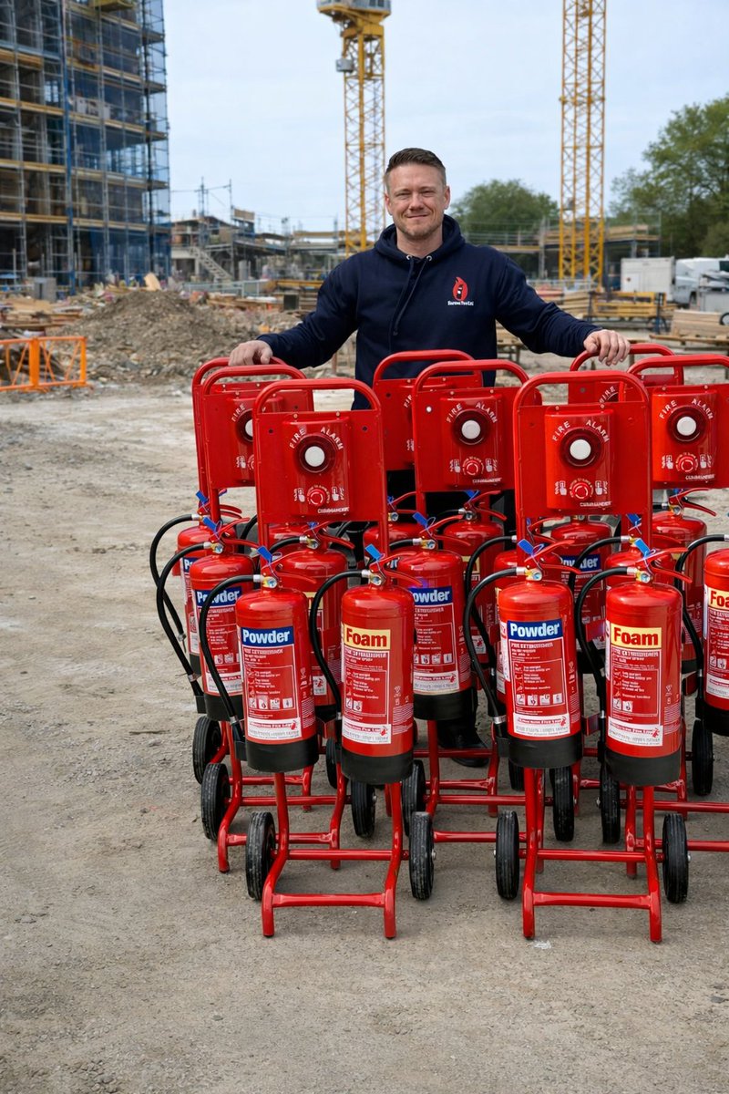 Fire extinguishers are essential on construction sites 🚧🔥
 But without the right trolleys, they’re not always where they’re needed.

Proper trolleys ensure extinguishers can be moved quickly across site—keeping fire safety practical, not just compliant. 🧯💪