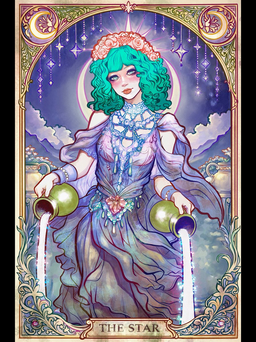 XG HYPNOTIZE Tarot Series Ⅰ 🔮
Inspired by Alphonse Mucha 
3枚目はHINATA
「THE STAR= 静かな希望」

ワルツ初日めっちゃ盛り上がってる❤️‍🔥
ソンムルのタロット完成間に合うか...

NEXT ▷▶▷ HARVEY—THE EMPRESS
#XG #ALPHAZ  #XG_fanart #XG_WorldTour_THECORE